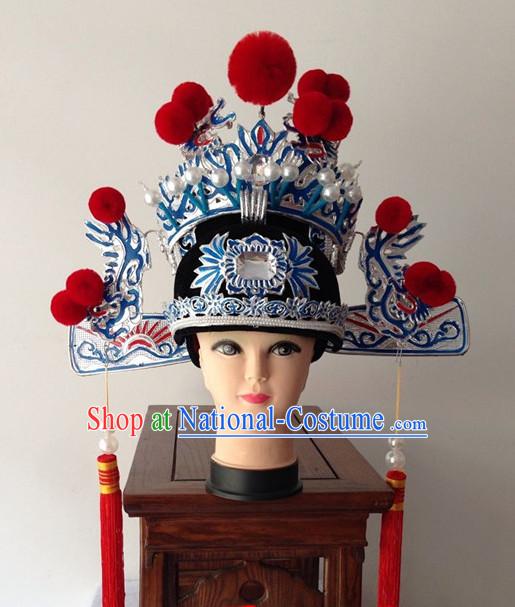 Chinese Handmade Beijing Opera Bridegroom Hat