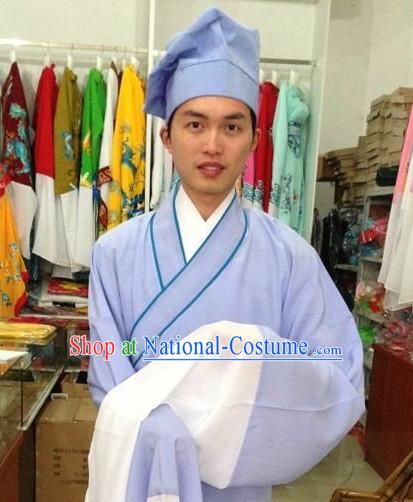 Long Sleeve Chinese Opera Tang Bohu Costume and Hat Complete Set