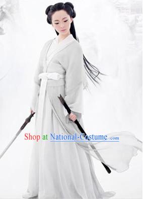 Chinese Ancient Fairy Costume and Long Wig Complete Set