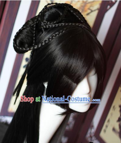 Chinese Traditional Black Long Wig