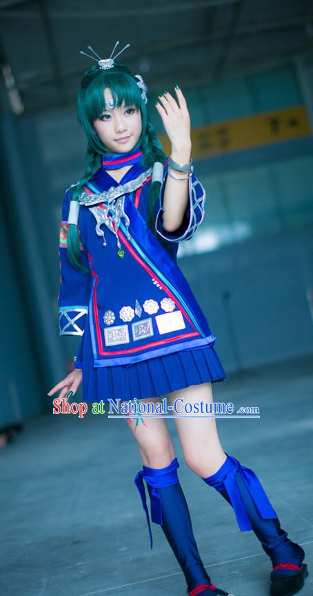 Asia Fashion Top Chinese Ethnic Cosplay Halloween Costumes Complete Set