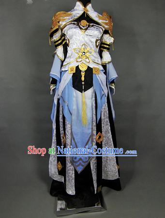 Asia Fashion Top Chinese Emperor Cosplay Halloween Costumes Complete Set for Men