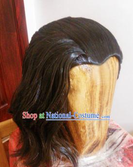 Chinese Ancient Style Men s Long Black Wigs and Hair Jewelry