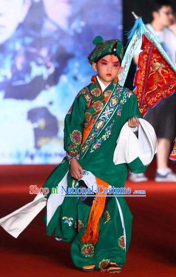 Chinese Traditional Shu Sheng Xiao Sheng Embroidered Costumes and Hat