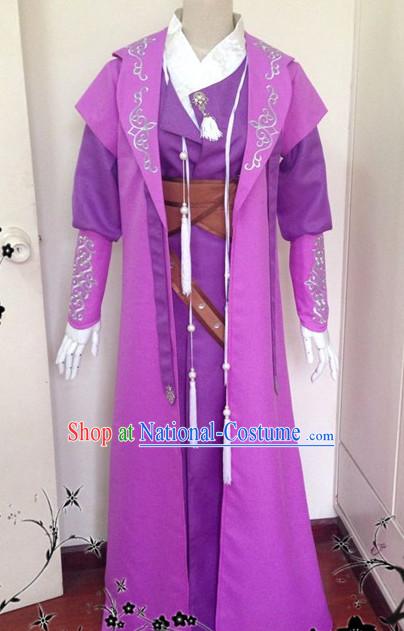 Chinese Ancient Swordsmen Costumes Complete Set for Men