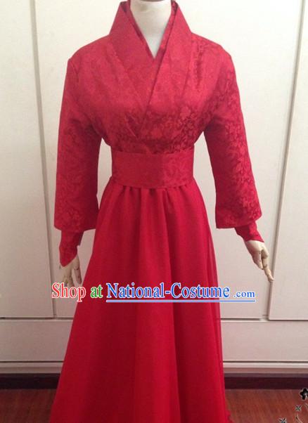 Red Chinese Classical Hanfu Outfits for Men or Women