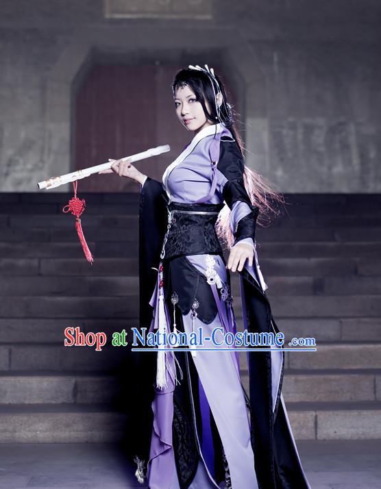 Asian Chinese Swordswomen Cosplay Costumes Halloween Costume Complete Set for Women