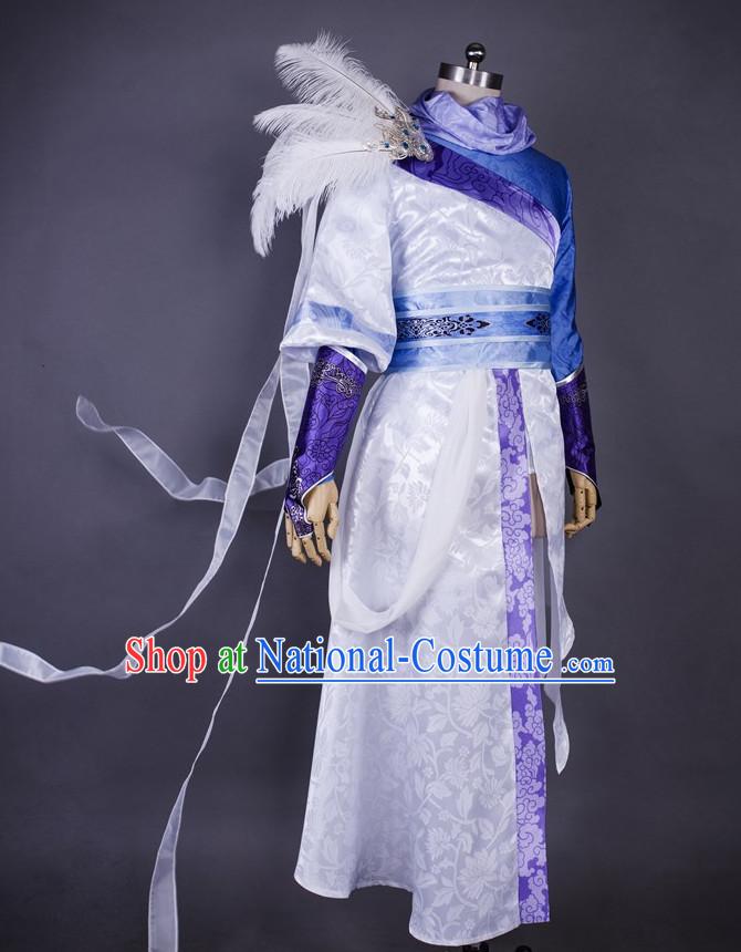 Asia Fashion Chinese Wu Xia Swordsman Play Cosplay Costumes Halloween Costume for Men