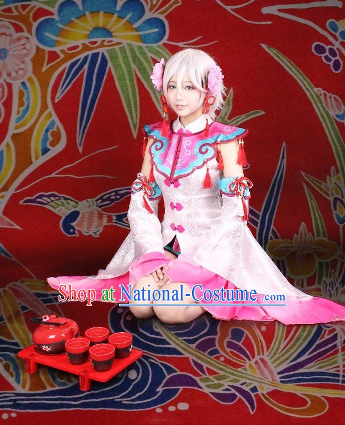 Asia Fashion China Doll Chinese Female Cosplay Costumes Halloween Costumes for Women