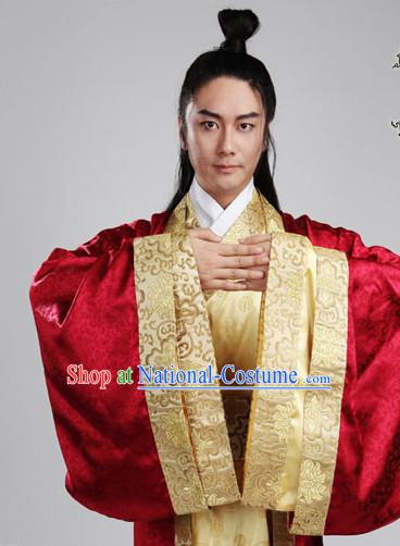 Chinese Ancient Han Clothes Complete Set for Men