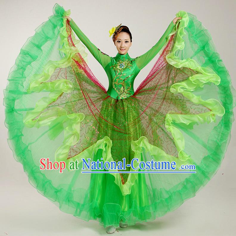 Chinese Folk Dance Costume Complete Set for Women