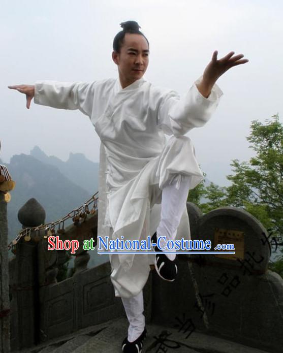 Chinese Pure White Taoist Clothing for Men