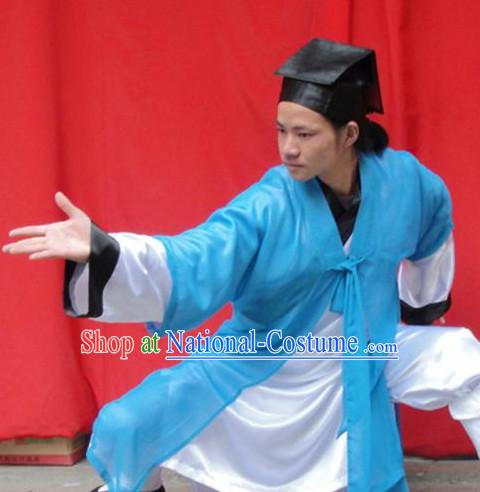 Chinese Taoist Suit and Hat Complete Set for Men