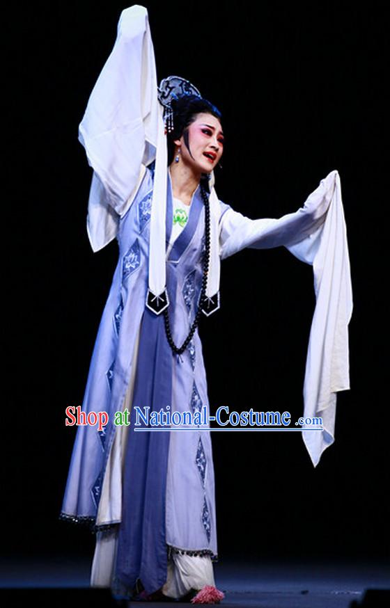 Asian Chinese Traditional Dress Theatrical Costumes Ancient Chinese Clothing Nun Costumes and Hat