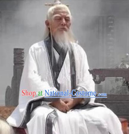 China Wudang Mountain Taoist Master Costumes Complete Set for Men