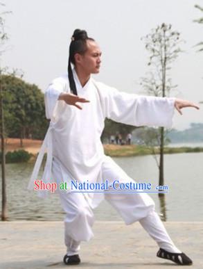 White China Traditional Taoist Clothes Complete Set for Men