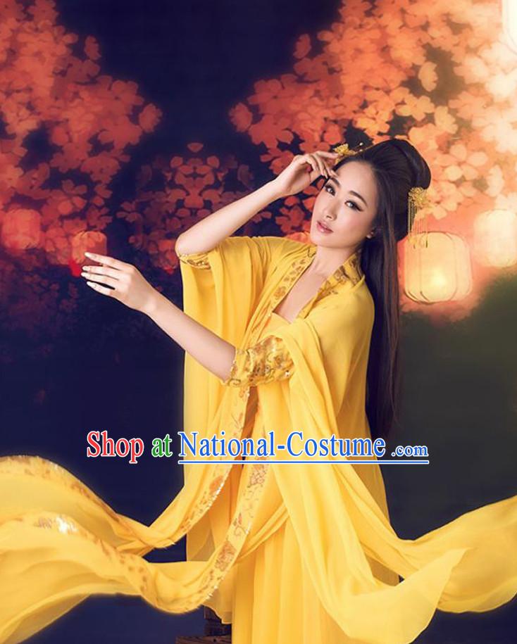 Chinese Traditional Queen Halloween Costumes and Hair Accessories Complete Set for Women