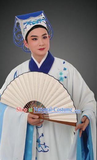 Asian Chinese Traditional Dress Theatrical Costumes Ancient Chinese Clothing Opera Male Long Robe and Hat