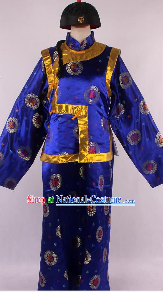 Chinese Traditional Landlord Costumes and Hat Complete Set