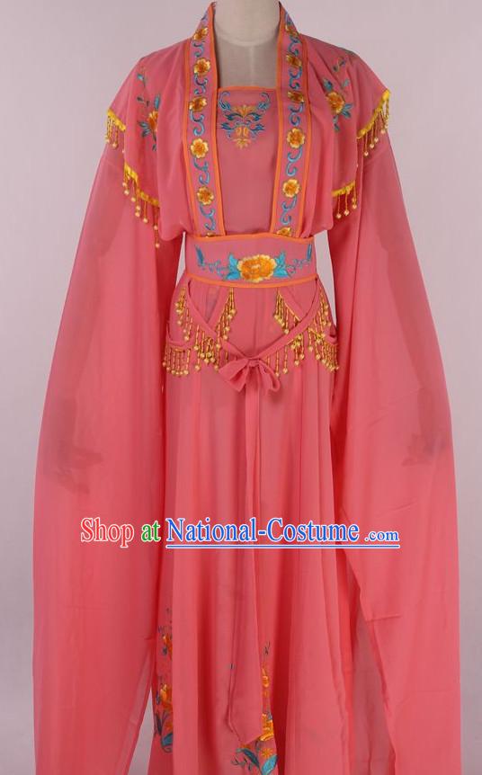 Chinese Traditional Oriental Clothing Theatrical Costumes Long Water Sleeves Opera Costumes