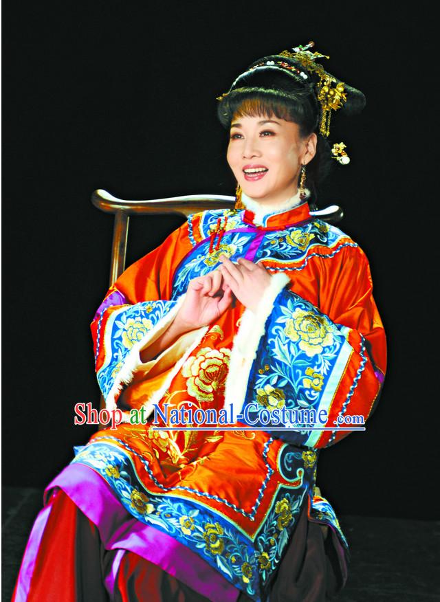 Chinese Traditional Dresses Theatrical Costumes Ancient Chinese Hanfu Rich Wife Clothes and Skirt