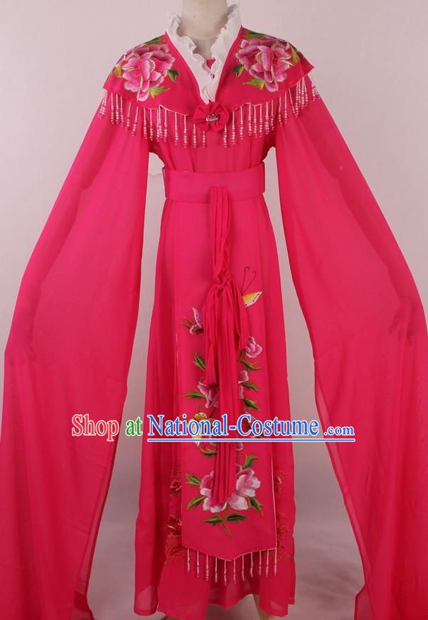 Chinese Traditional Dresses Theatrical Costumes Ancient Chinese Hanfu Water Sleeves Costumes for Girls