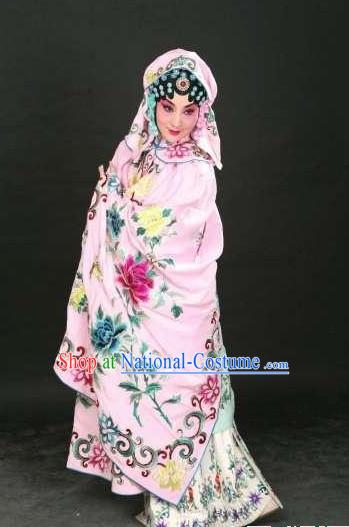 Ancient Chinese Beijing Opera Hua Dan Hua Tan Costumes and Hair Accessories Complete Set for Women