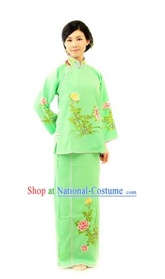 Green Ancient Chinese Beijing Opera Outfits