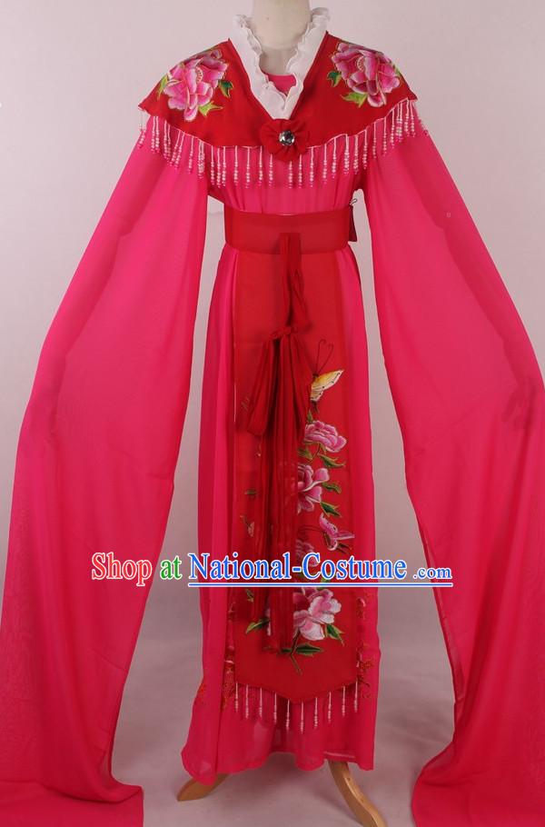 Chinese Traditional Dresses Theatrical Costumes Ancient Chinese Hanfu Water Sleeves Costumes for Girls