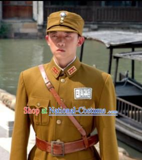 China Kuomintang Military Officier Uniform and Hat Complete Set for Men