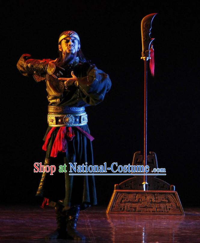 Asia Fashion Chinese Three Kingdoms Classical Dance Costume Guan Gong Gwan Gong for Men