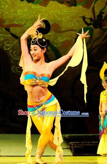 Chinese Fairs Fly in Sky Flying Fairs of Dunhuang Mural Dance Costumes and Hair Accessories