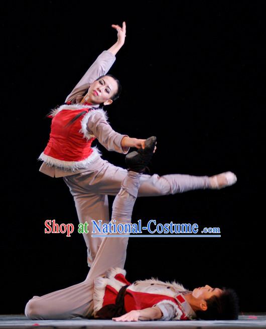 Chinese Red Army Dancewear Costumes Complete Set for Men or Women Women