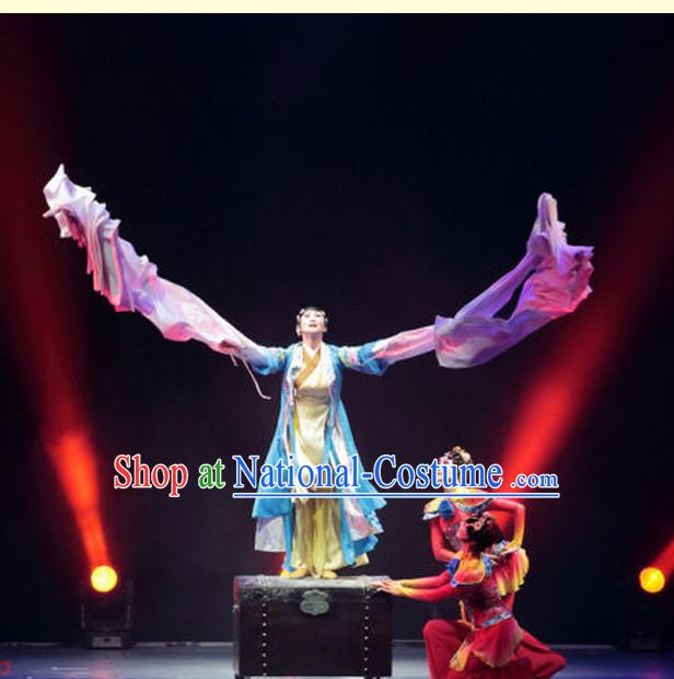 Chinese Wtater Sleeve Dance Costumes Complete Set for Women