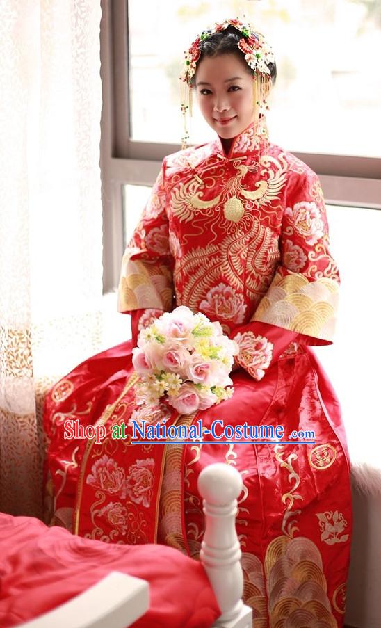 Top Chinese Wedding Dress Attire Oriental Wedding Outfit for Women