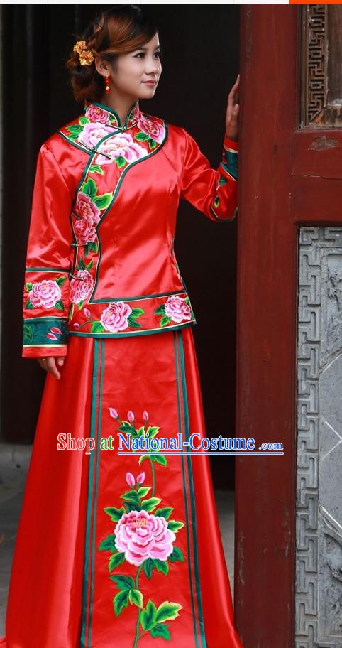 Chinese Traditional Wedding Dresses Oriental Clothing Bridal Gowns for Women