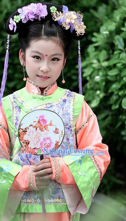 Traditional Chinese Princess Costumes Complete Set for Kids