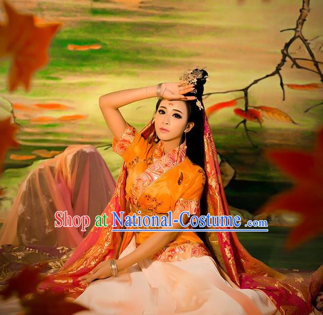 Chinese Ancient Zhao Feiyan Sexy Costumes Complete Set for Women