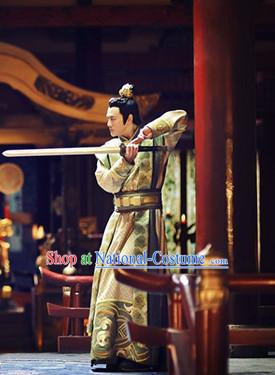 Chinese Traditional Ancient Prince Clothes and Coronet Complete Set for Men