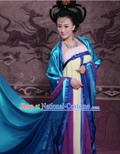 Chinese Hanfu Asian Fashion Japanese Fashion Plus Size Dresses Vntage Dresses Traditional Clothing Asian Costumes with Long Trail