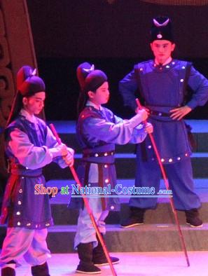 Chinese Traditional Dress Oriental Clothing Theatrical Costumes Opera Bodyguard Warrior Costume for Kids