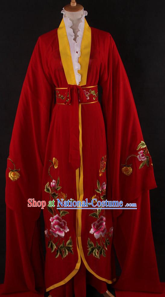 Chinese Traditional Dress Oriental Clothing Theatrical Costumes Opera Costume Long Sleeves Lady Dresses