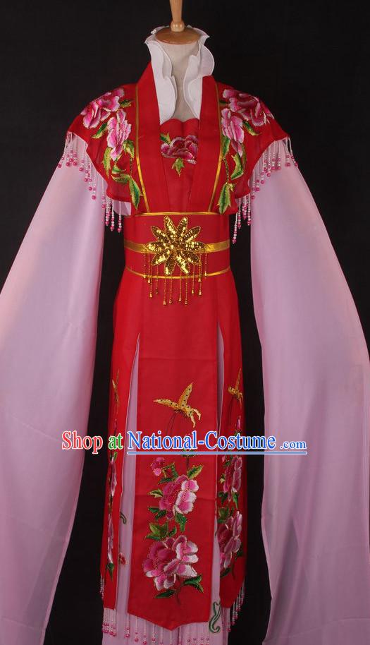 Chinese Traditional Dress Oriental Clothing Theatrical Costumes Opera Costume Long Sleeves Lady Dresses