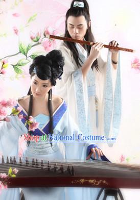 Traditional Chinese Photo Costume Husband and Wife Classical Costume and Hair Accessories Complete Sets