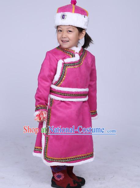 Mongolian clothing traditional dress Mongolia costumes hat kids boys girls women men ethnic costumes minority dresses