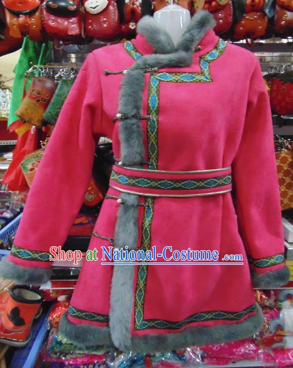 Traditional Chinese Mongolian Dresses Complete Set for Women