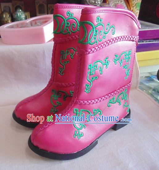 Traditional Mongolian Boots for Kids