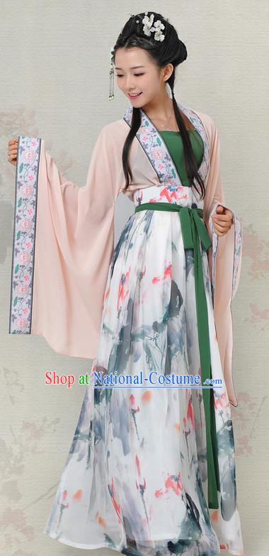 Chinese Hanfu China Shopping Asian Fashion Plus Size Clothing Clothes online Oriental Dresses Ancient Costumes and Hair Accessories Complete Set