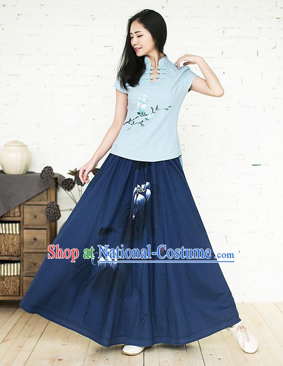 Oriental Clothing Asian Fashion Chinese Traditional Clothing Shopping online Clothes China online Shop Mandarin Dress Complete Set for Women