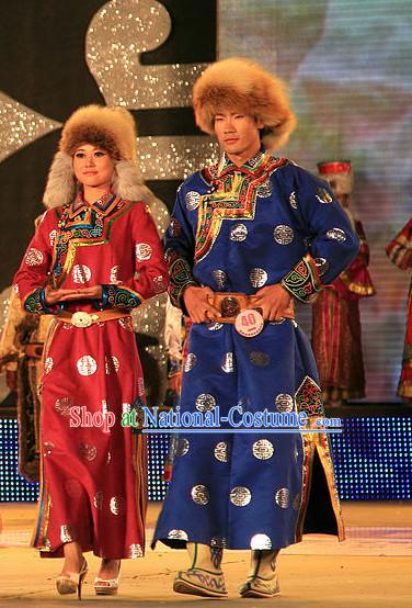 Traditional Chinese Mongolian Clothing 2 Sets